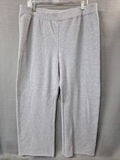 Hanes Fleece Sweatpants Comfort Soft EcoSmart Womens Bottom Open Leg Gray XL