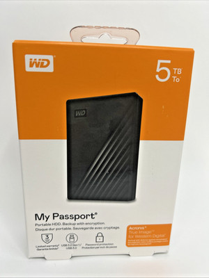 WD 5TB My Passport Portable External Hard Drive *NEW SEALED*