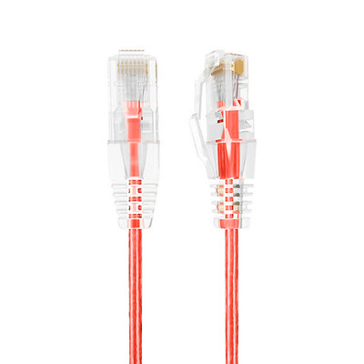 Slim Cat6a UTP Snagless Patch Cable, Orange - 0.5/1/2/3/5/6/7/10/14/15/20/25 ft