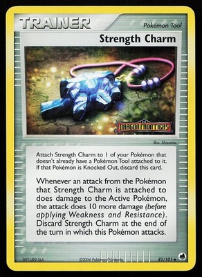 Strength Charm 81/101 Reverse Holo Stamped Dragon Frontiers Pokemon Card