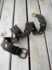 Vintage Y2K 00s Punk Grunge Grommet Cotton Belt Distressed Men’s OS 