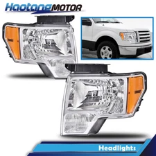 Fit For 09-14 Ford F-150 F150 Pickup Headlights Pair
