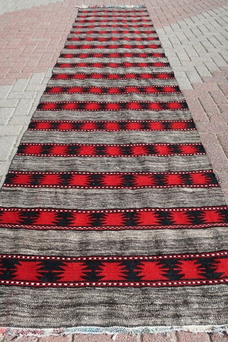 Vintage Turkish Kilim Runner Rug Hallway Rug 37,4"X147,2"Long Rug Carpet Runner 