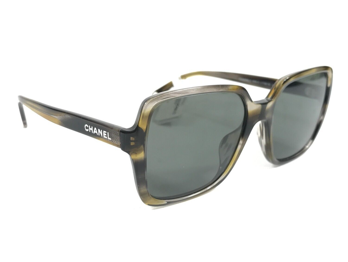 Chanel Sunglasses 5505-A c.1729/58 Green Tortoise Asian Fit  display picture 2