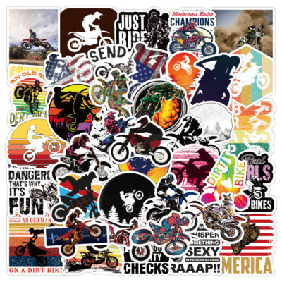  50 Stück New Motorcycle Motocross Graffiti Stickers Extreme Sport Aufkleber