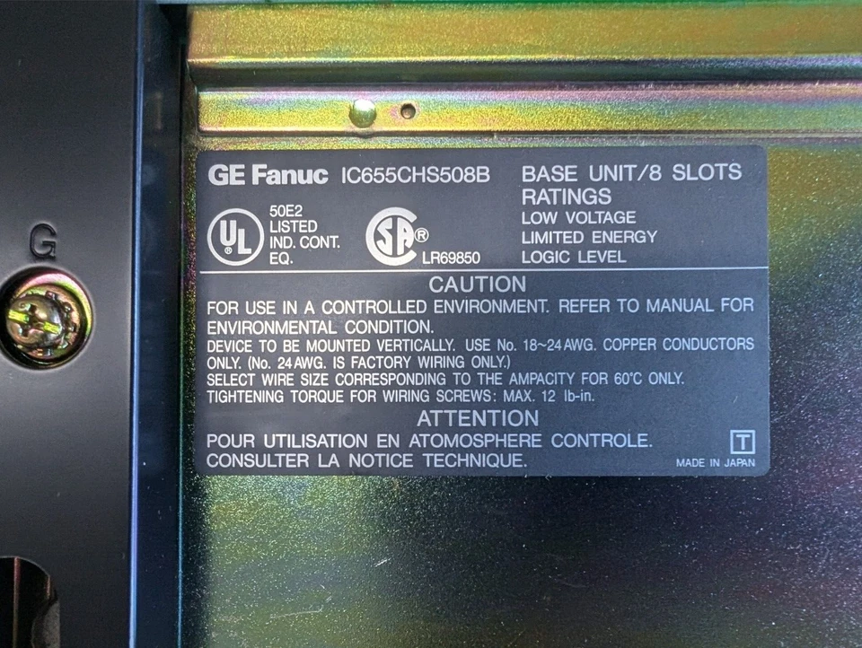 GE Fanuc IC655CHS508B Series 5 Programmable Controller Base Unit 8 slots NEW - Image 2 of 4