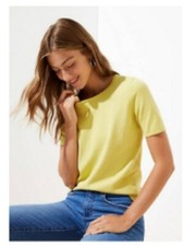 NWT LOFT Sweater Tee in Lemongrass, Sz. S. MSRP 49.50
