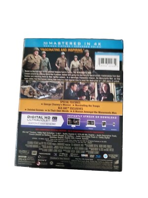 The Monuments Men Blu-ray + Dvd 2014 War Movie Matt Damon George