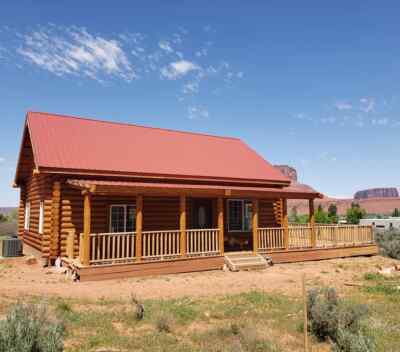 LOG CABIN HOME shell kit logs 1266 sq.ft 36' x 24' with loft and porch