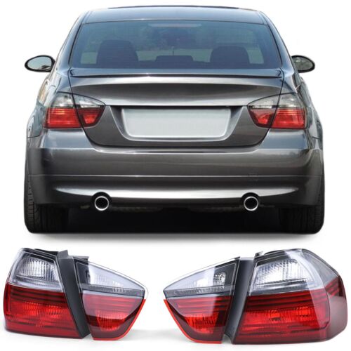 For BMW 3 Series E90 sedan from 2005-2008 tail lights in black smoke - Picture 1 of 3