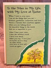 Vintage Blue Mountain Arts Card "To The Man In My Life, With My Love At Easter"