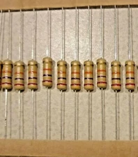 1 Watt Carbon Film Resistor  (10 Pieces) 5% (regular size) YOU CHOOSE THE VALUE