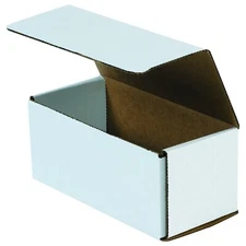 50 11" x 4" x 4" White Corrugated Mailers Die Cut Tuck Flap Boxes Free Shipping