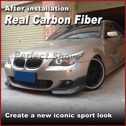 2x Carbon Front Splitter Flaps Ansatz Für BMW 5er E60 M-Paket Stoßstangen 03-09 - Bild 3 von 10