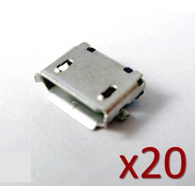 20x Connecteur à souder Micro USB type B femelle/ 20x female Connector to solder - Photo 1/4