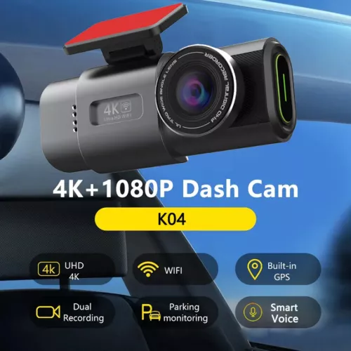 4K Dash Cam UHD Dual Lens Car Recorder With WiFi GPS Tracker Night Vision - Bild 2 von 7