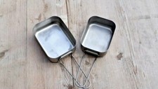 Holl. EDELSTAHL Kochgeschirr Campinggeschirr Feldgeschirr Essgeschirr 2 tlg.NL