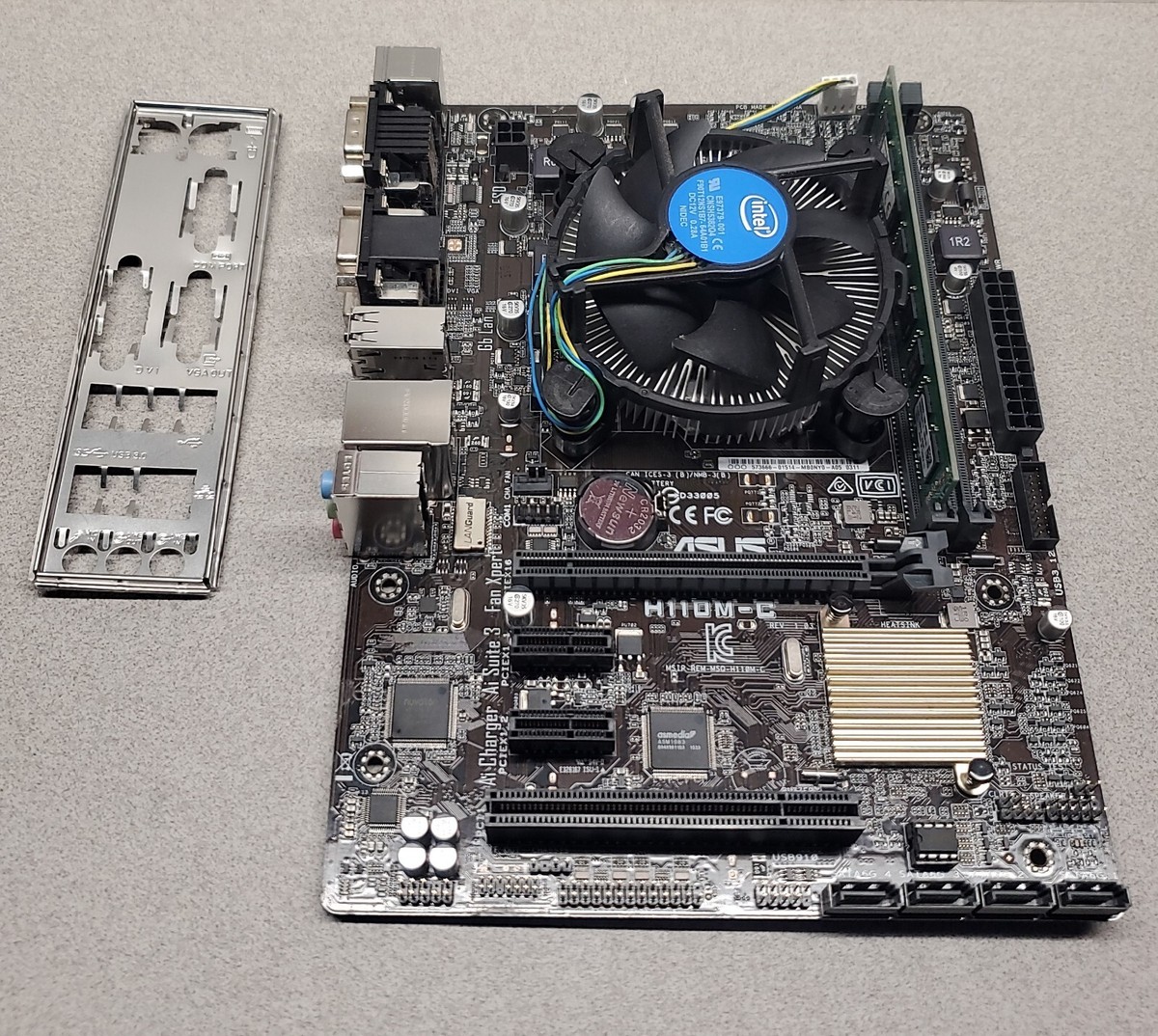 Asus Prime H110M-C MicroATX Motherboard Intel I/O Shield i5-6400