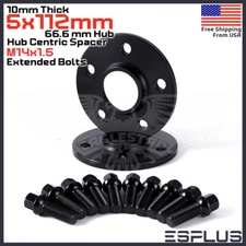 2 Pcs Muti-Thickness 5x112 66.6 Mercedes Hub Centric Spacer For Stock Alloy Rim