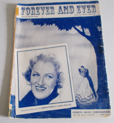 Vintage Sheet Music Forever and Ever Gracie Fields 1947