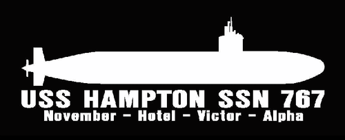 USS HAMPTON SSN 767 Silhouette Decal U S Navy USN Military S001 - Picture 5 of 5
