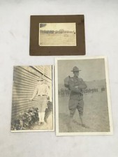 Lot of 3 WWI Era Military Photographs Soldiers