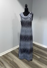 Women’s special occasion Ball Gown dress gray silver approximately size large