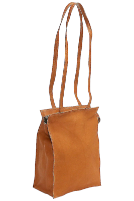 Le Donne Unisex Leather Crossbody Bag - Tan, Medium Size, Handcrafted