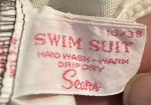 Vintage Sears 1960's Womens One Piece Swimsuit Sz 16/38 Multi-color Skirt Floral - Picture 11 of 11
