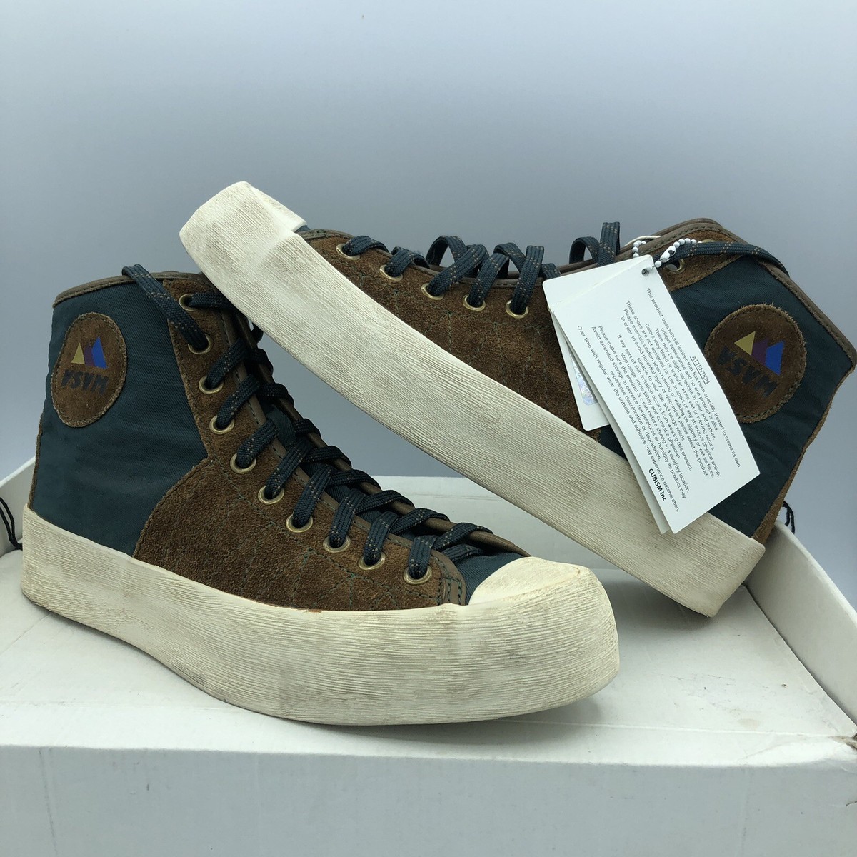 NEW Visvim SUNNEGGA HI LAMINA Supreme Quality Green Brown Off 