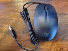 Official OEM HP 125 Hewlett-Packard USB Wired Mouse Black NEW, Sealed
