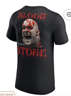 IN HAND Men's Black  Stone Cold Steve Austin Blood From A Stone Tee  XL Larg Med