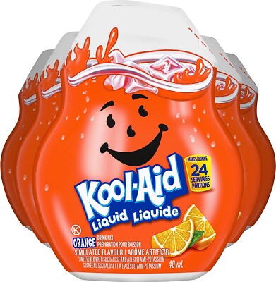 12 PACK Kool-Aid Orange Flavor Enhancer Liquid Drink Mix 48ml FRESH