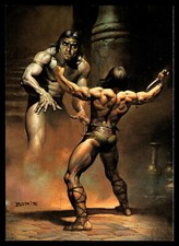Comic Images Boris Fantasy Art Exotic Card # 27 Genie Man Battle Warrior Knife