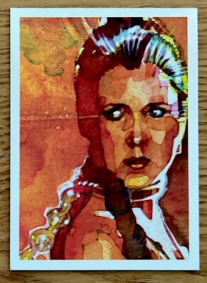 2012 TOPPS STAR WARS GALAXY 7 SILVER FOIL LEIA ORGANA #7/15 - MINT CARD!