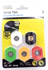 Power Washer Spray Tips 5 Pack Surface Maxx Professional Universal Fit 4500 PSI