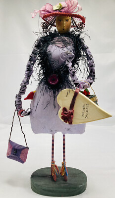 August Moon Julia Bailey & Yvonne Thorp  Folk Art Paper Mache   17  Vintage