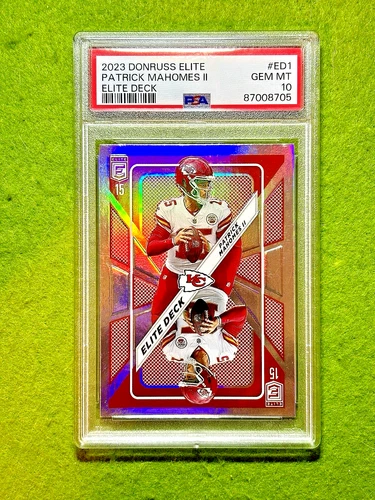 Patrick Mahomes PSA 10 SILVER PRIZM Elite Deck Card 2023 Donruss Elite CHIEFS SP