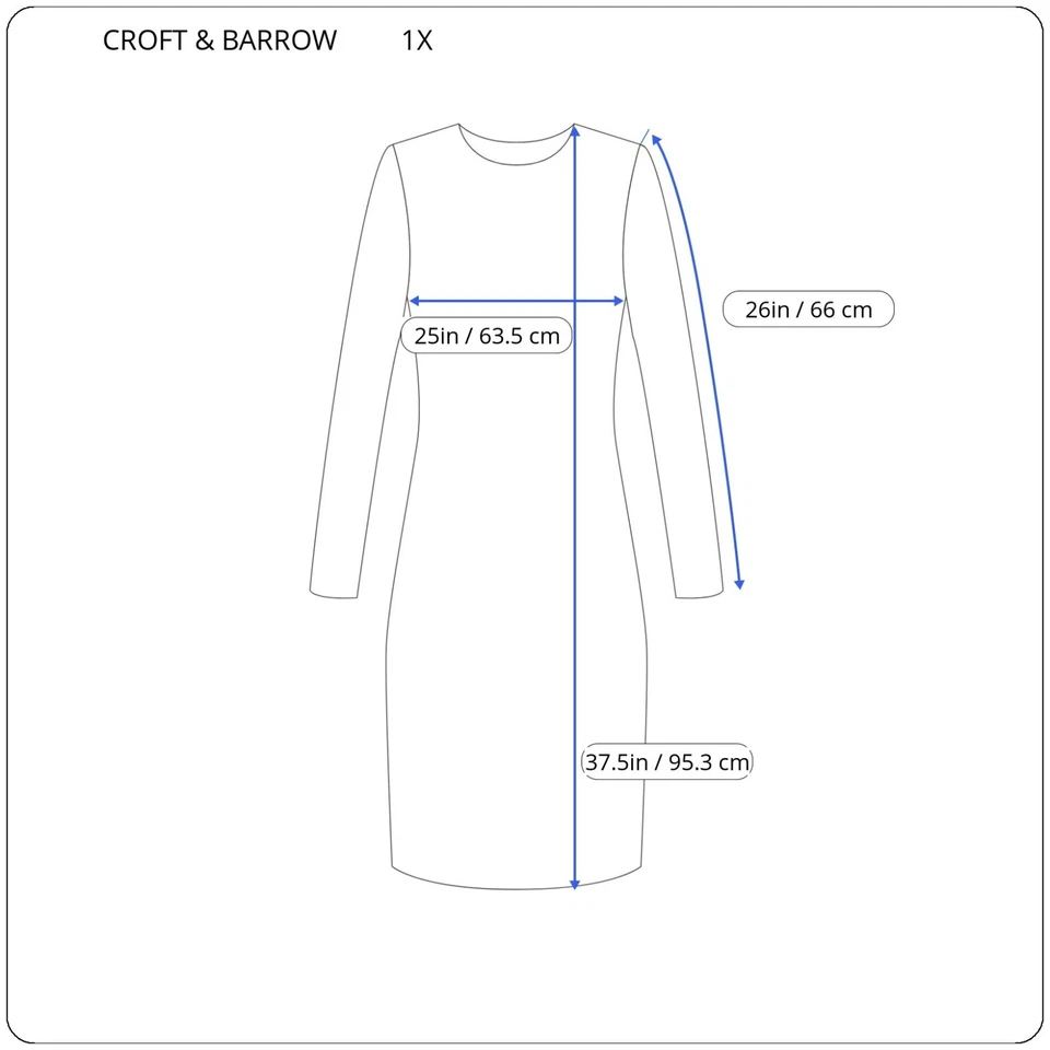 Camisón Croft Barrow para mujer 1X Plus manga larga gris estampado animal mezcla de polietileno Foto 2 de 4