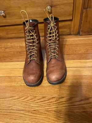 Vintage Red Wing Brown Leather Lace Up Boots - Size 14 VTG Red Wing Irish Setter Sport Boot Moc Toe Brown Work  main image 2