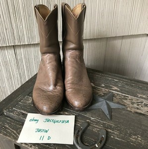 justin smooth ostrich roper boots
