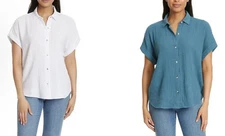 Jessica Simpson Women's Short Cap Sleeve Gauze Top - NWT