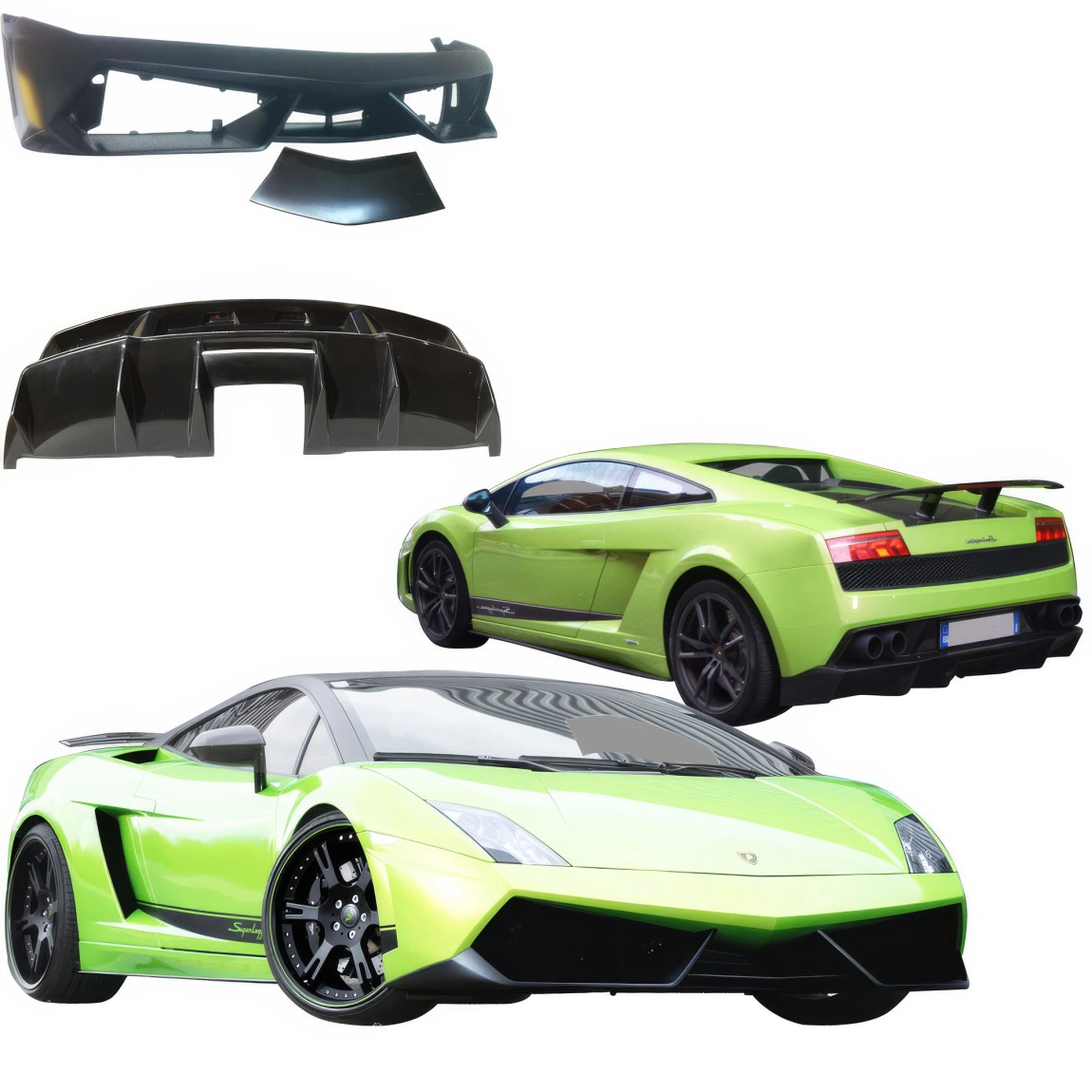 VSaero FRP LP540 LP550 SL Body Kit 3pc for Gallardo Lamborghini 09-13 vsaeropar