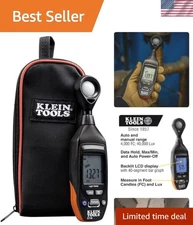 Versatile Light Meter with Max/Min and Data Hold Features - Lightweight Design