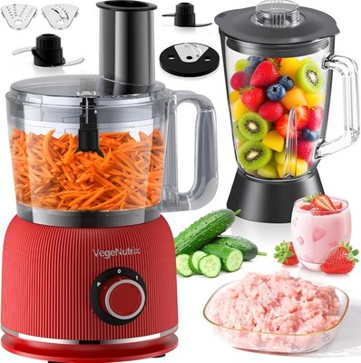 Hochleistungs Küchenmaschine und Mixer Kombi, 1500W, 2,5L Schüssel, Pulsfunktion