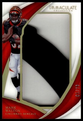 2018 Immaculate Mark Walton Rookie Helmet Team Logos #/29 Bengals