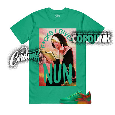 Air Force 1 Stadium Green Crimson Laser Orange Heat Map T Shirt Match NUN
