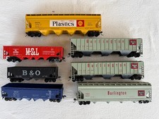 Athearn HO and other Mix lot of 7 Hoppers-USED w new couplers