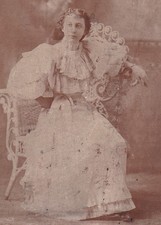 Victorian Cabinet Card photo / Nora Griffith Daughtery / by Nichols Bros. Mo.
