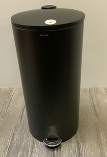 BLOMUS Abfalleimer Mülleimer Treteimer schwarz ca. 60x30cm rund (R7 A2